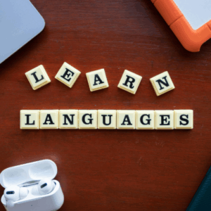 Learn languages spelled with letter tiles.